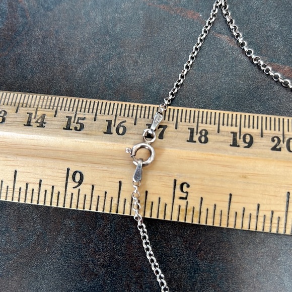 🇮🇹 Italian turquoise coloured pendant on Italian Sterling Silver 925 chain - Picture 8 of 12